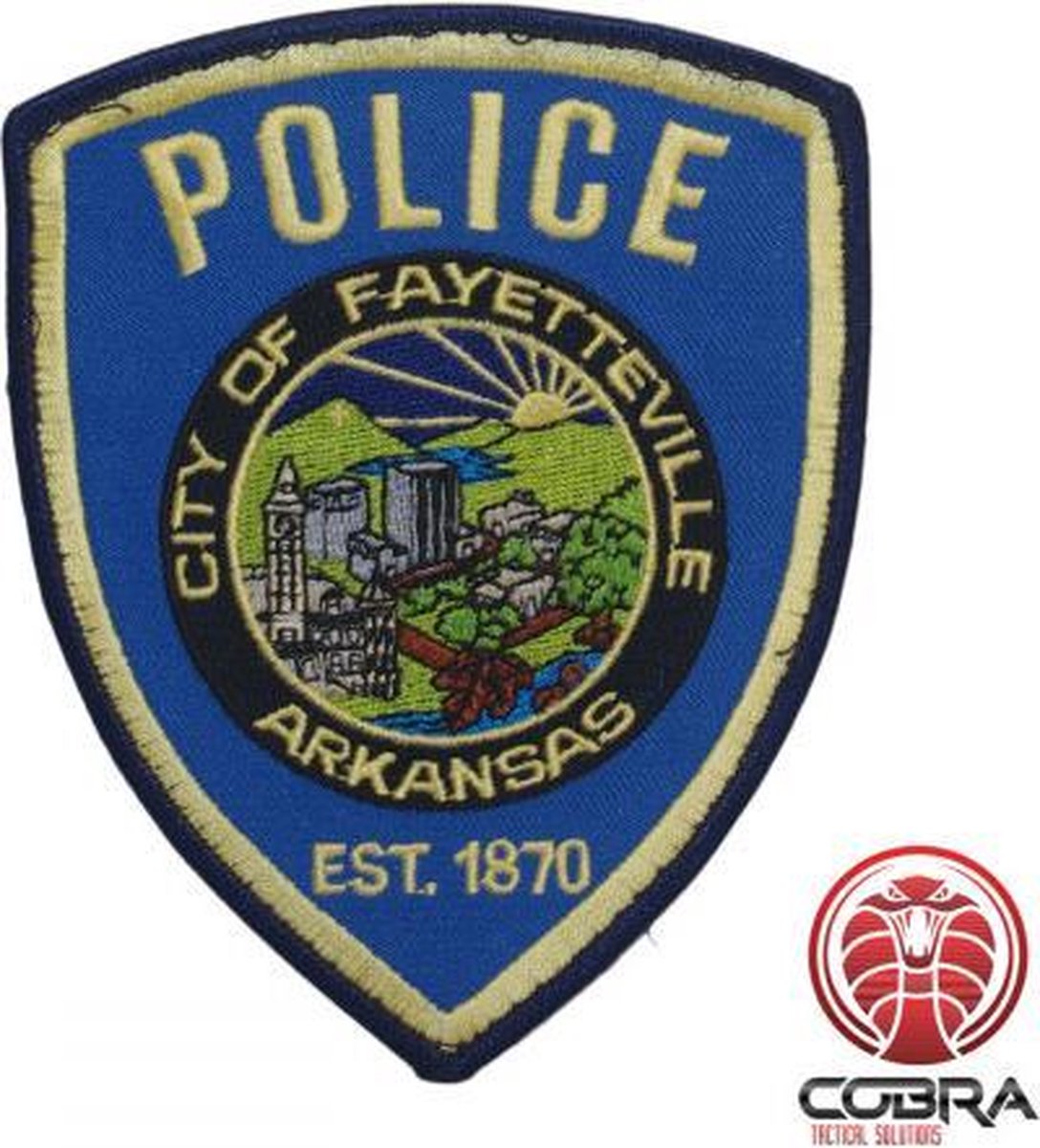 City of Fayetteville Arkansas geborduurde patch embleem | Strijkpatch embleemes | Military Airsoft